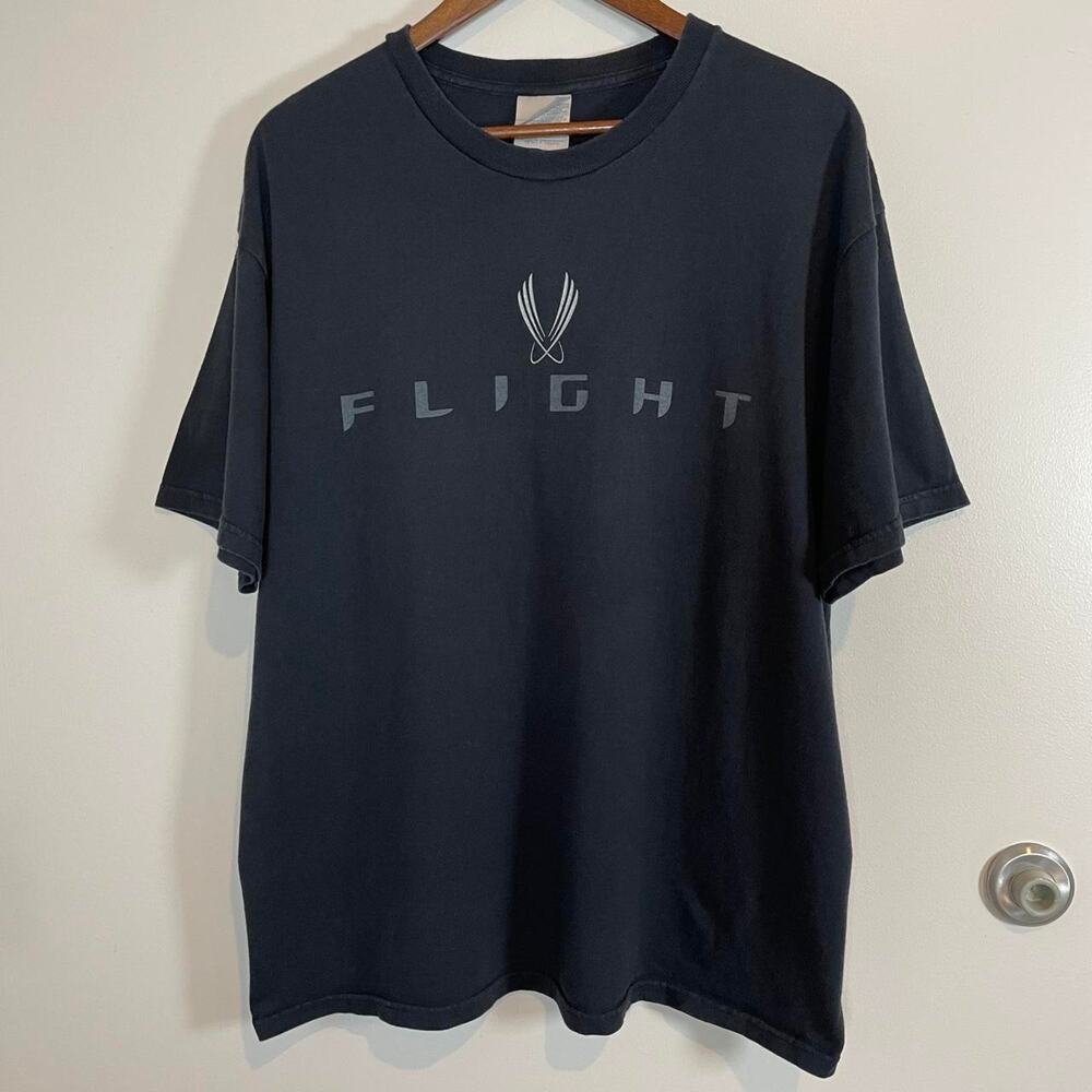 Y2K Nike Flight Streetwear Large Cotton Black T-shirt